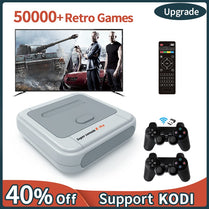 Super Console X Pro 4K HD Retro Game Console For PSP/PS1/DC/N64,Video Game Console With 50000+ Games,KODI,Support 2 Players