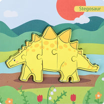 three-dimensional dinosaur puzzle 1-2-3-6 years old boys and girls baby children's educational toys 4 years old
