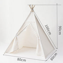 Children's Fold Tent Toys for Kids Portable Tipi Infantil House for Infant Outdoor Tents Decoration Carpet Wood Play House Toy