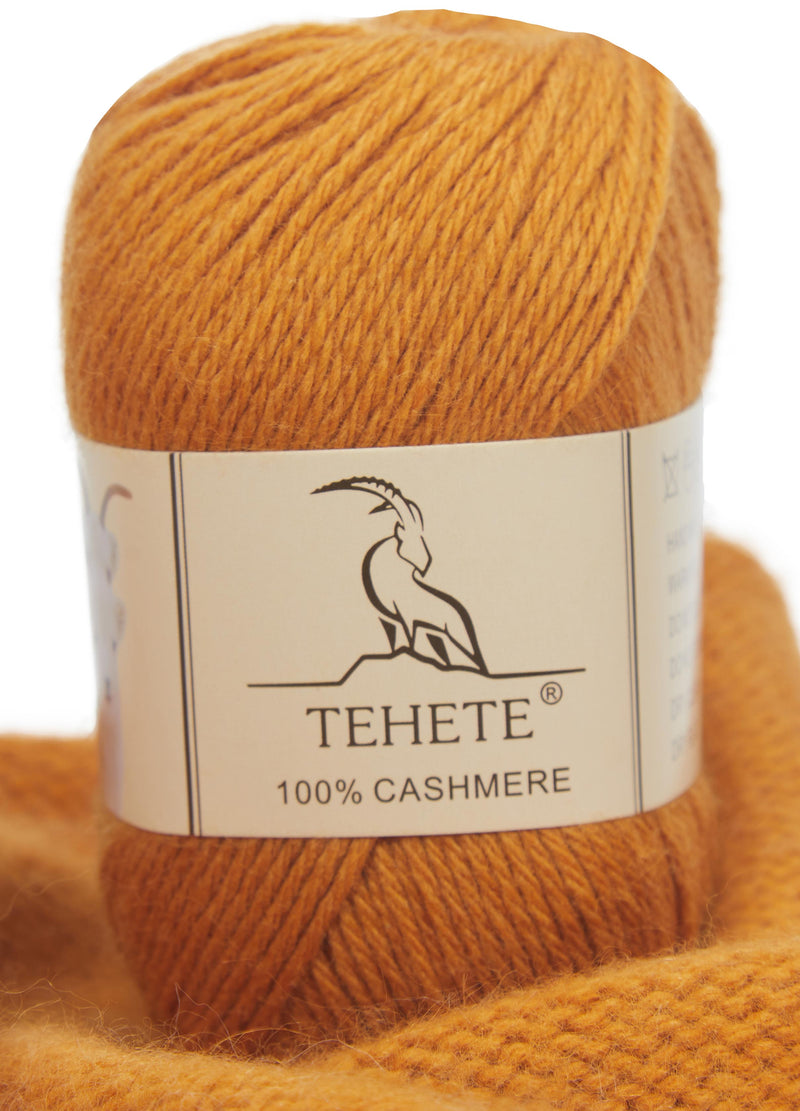 TEHETE 100% Cashmere Yarn for Crocheting 3-Ply Warm Soft Luxurious Fuzzy  Knitting Yarn (Navy)