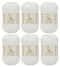 TEHETE 100% Cashmere Yarn for Knitting 3-Ply Warm Soft Lightweight Luxurious Fuzzy Crocheting Yarn