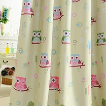 Topfinel cartoon owl shade blinds finished window blackout curtains for children kids bedroom windows treatments fabric